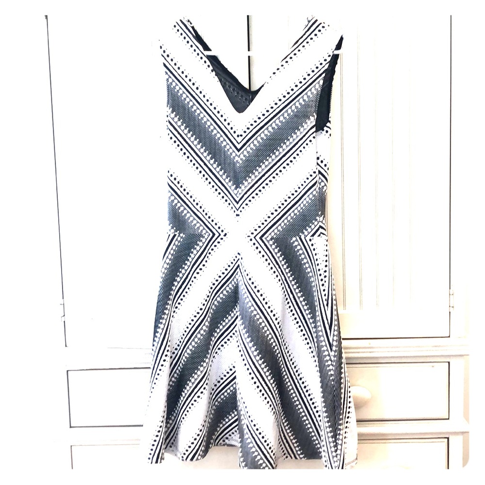 Leota Black and White Maxi Dress
